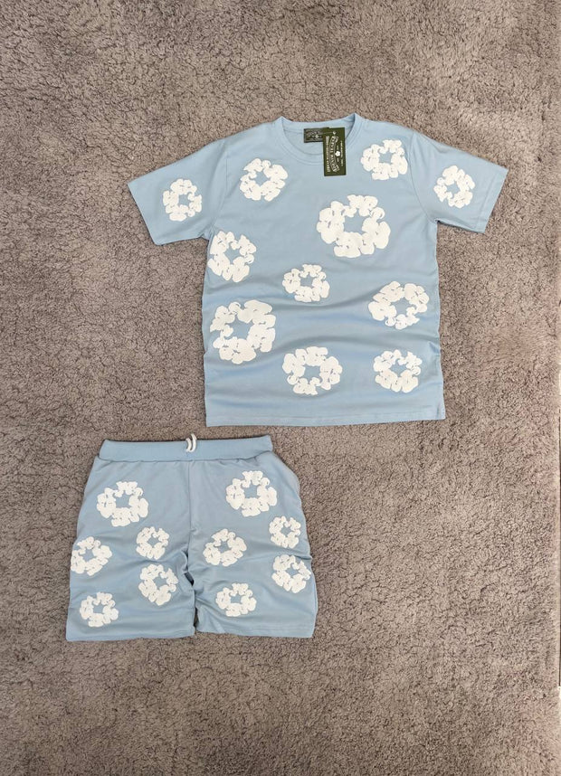 Conjunto verano “Denim Tears” Azul Cielo